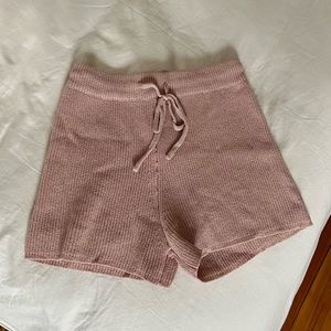 ASTR The Label Light Pink Knit Shorts Size S